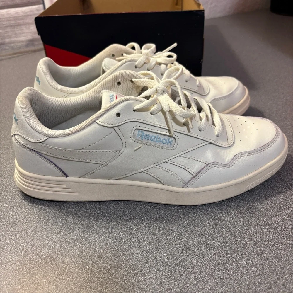 Reebok Court Advance White Lace-Up Sneakers 9.5